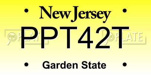 PPT42T New Jersey License Plate