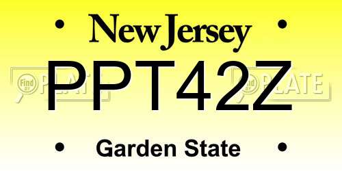 PPT42Z New Jersey License Plate