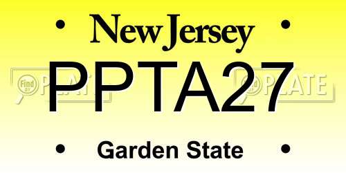 PPTA27 New Jersey License Plate