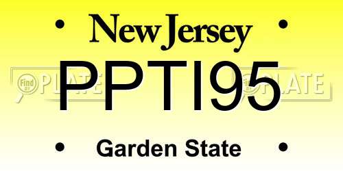 PPTI95 New Jersey License Plate