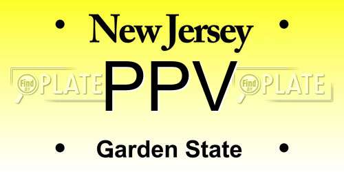 PPV New Jersey License Plate