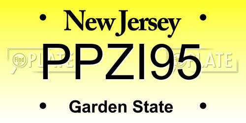 PPZI95 New Jersey License Plate