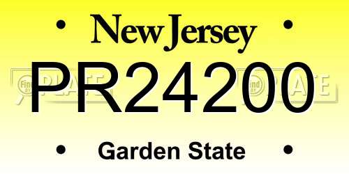 PR24200 New Jersey License Plate