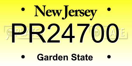 PR24700 New Jersey License Plate
