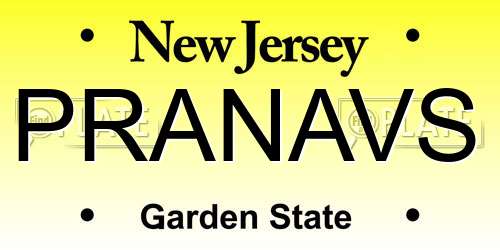 PRANAVS New Jersey License Plate