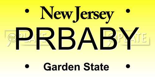 PRBABY New Jersey License Plate