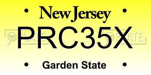 PRC35X New Jersey License Plate