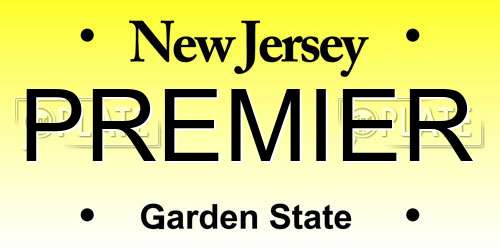 PREMIER New Jersey License Plate