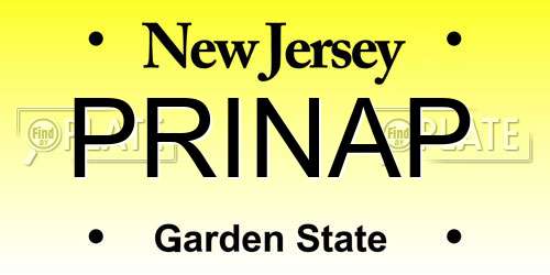 PRINAP New Jersey License Plate