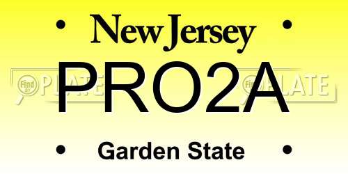PRO2A New Jersey License Plate