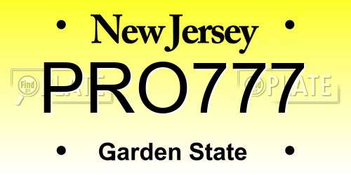 PRO777 New Jersey License Plate