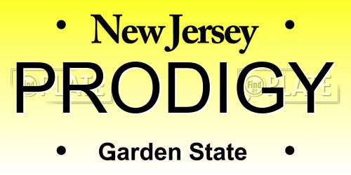 PRODIGY New Jersey License Plate