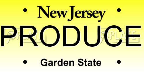PRODUCE New Jersey License Plate