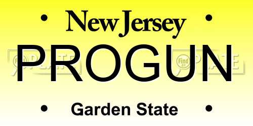 PROGUN New Jersey License Plate
