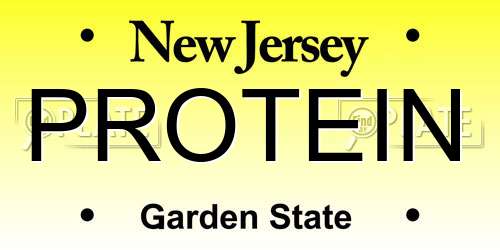 PROTEIN New Jersey License Plate