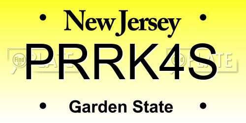 PRRK4S New Jersey License Plate