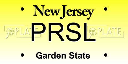 PRSL New Jersey License Plate