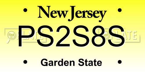 PS2S8S New Jersey License Plate