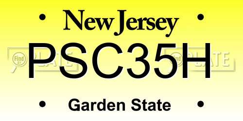 PSC35H New Jersey License Plate