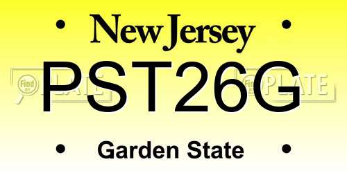 PST26G New Jersey License Plate