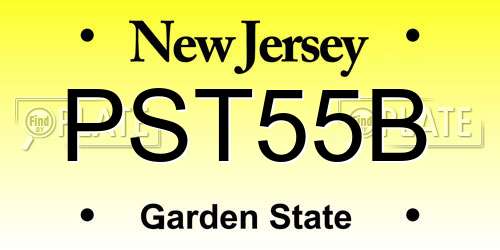 PST55B New Jersey License Plate