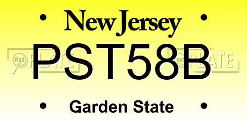 PST58B New Jersey License Plate