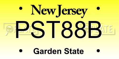 PST88B New Jersey License Plate