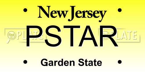 PSTAR New Jersey License Plate