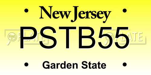 PSTB55 New Jersey License Plate