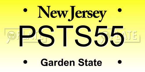 PSTS55 New Jersey License Plate