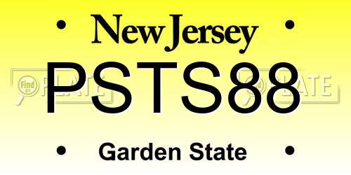 PSTS88 New Jersey License Plate
