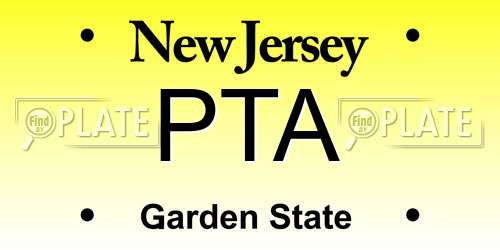 PTA New Jersey License Plate