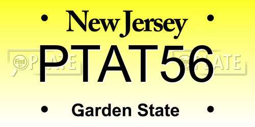 PTAT56 New Jersey License Plate
