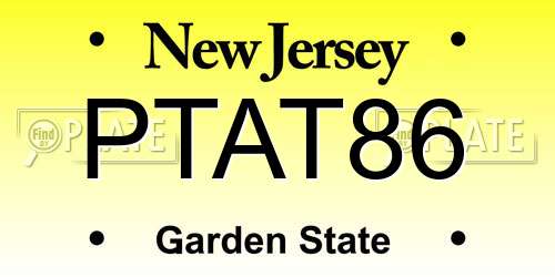 PTAT86 New Jersey License Plate