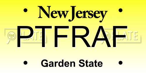 PTFRAF New Jersey License Plate