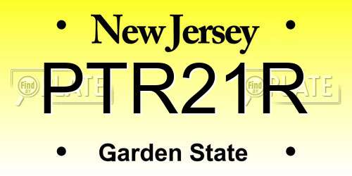 PTR21R New Jersey License Plate