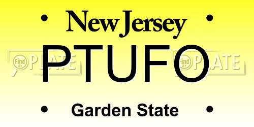 PTUFO New Jersey License Plate