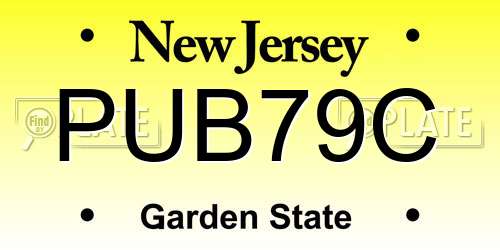 PUB79C New Jersey License Plate