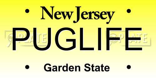 PUGLIFE New Jersey License Plate