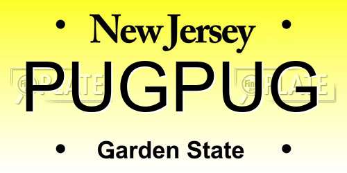 PUGPUG New Jersey License Plate