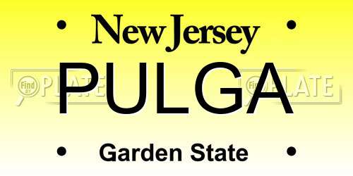 PULGA New Jersey License Plate