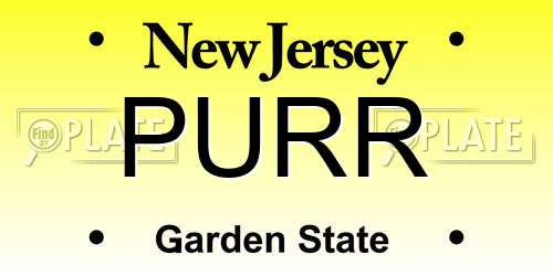 PURR New Jersey License Plate
