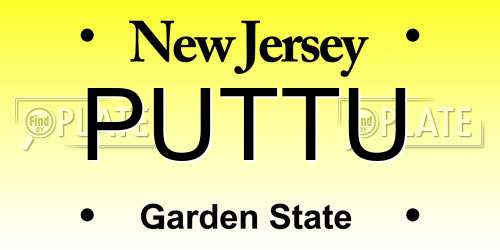 PUTTU New Jersey License Plate