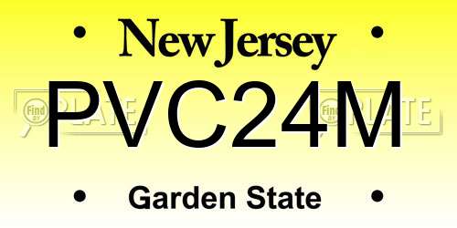 PVC24M New Jersey License Plate