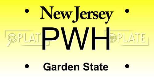 PWH New Jersey License Plate