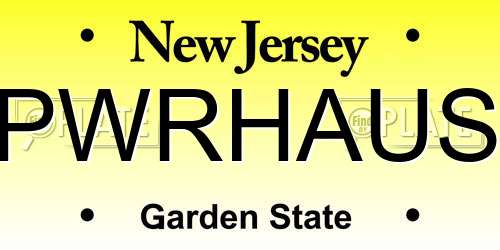 PWRHAUS New Jersey License Plate