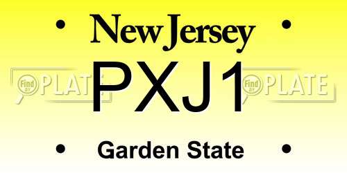 PXJ1 New Jersey License Plate