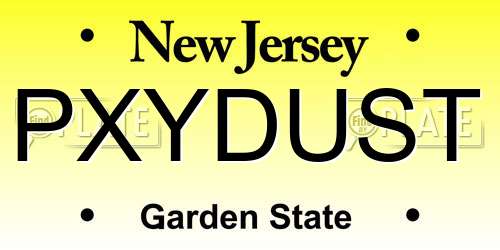 PXYDUST New Jersey License Plate