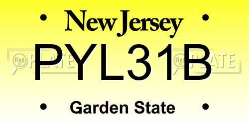 PYL31B New Jersey License Plate