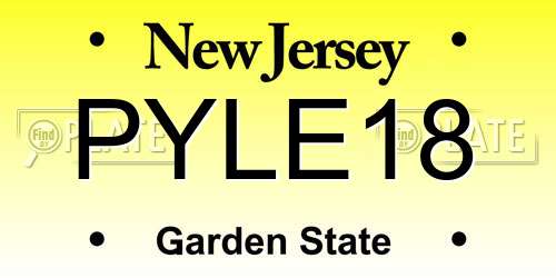 PYLE18 New Jersey License Plate